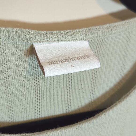 Mamalicious Maternity jersey pointelle tank midi dress in sage green - Picture 5 of 13